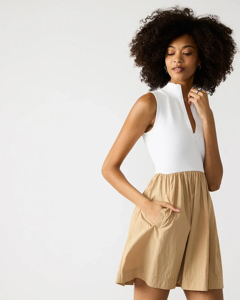 LYON DRESS TAUPE MULTI