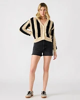 LUCAS CARDIGAN BLACK MULTI