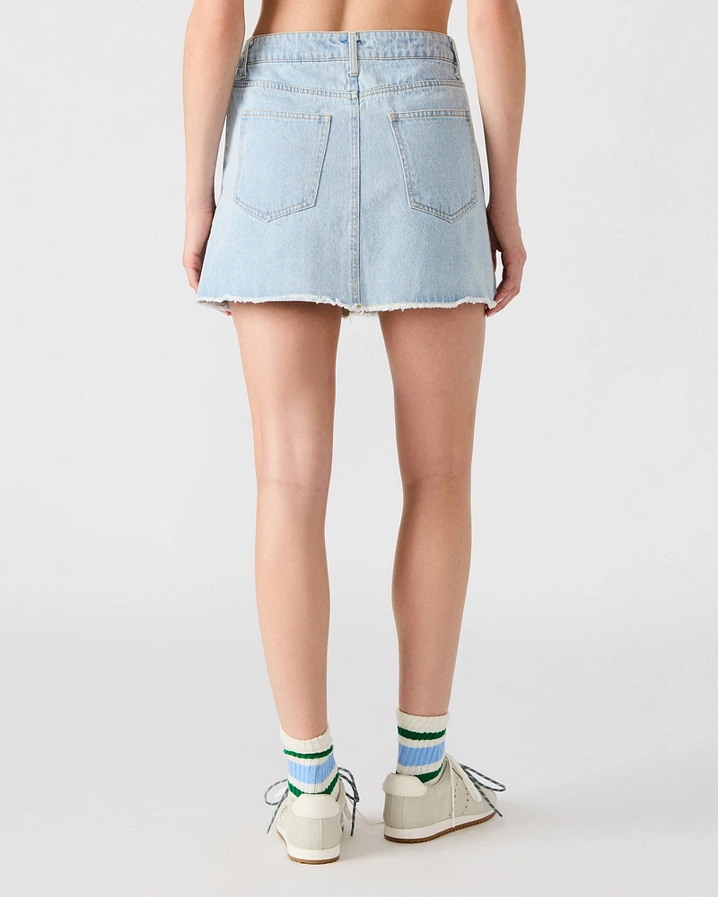 CHERI DENIM SKIRT BLUE