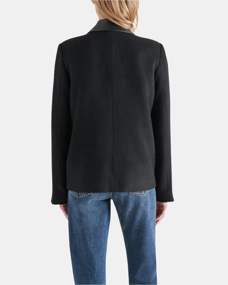DOUBLE BREASTED PEACOAT BLACK