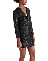 CROPPED SEQUIN JACKET BLACK