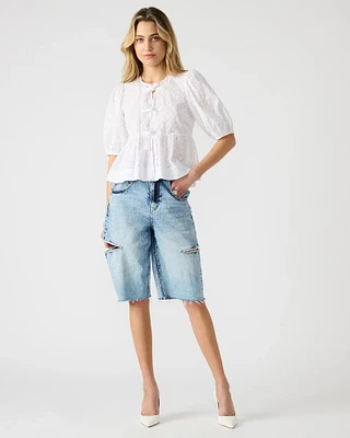 THE SLIT BARREL SHORT BLUE