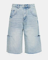 THE SLIT BARREL SHORT BLUE