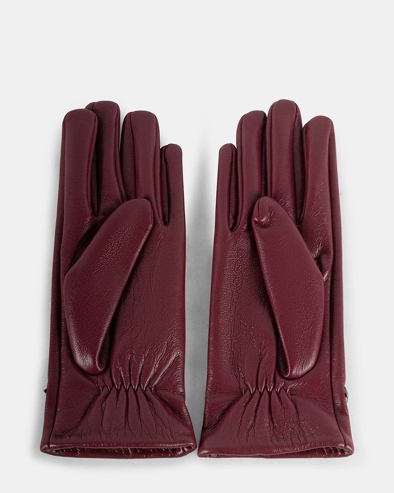 GRETA GLOVES BURGUNDY
