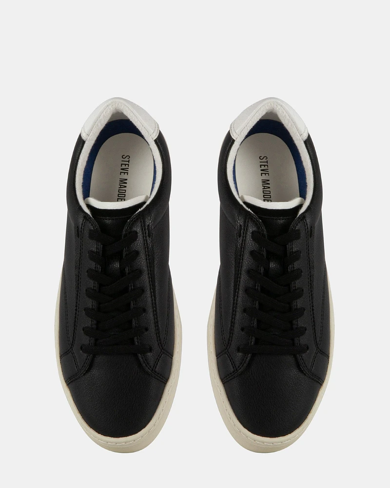 XAVVIER BLACK-WHITE LEATHER