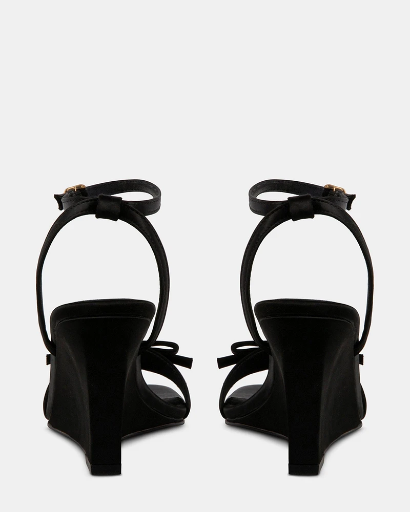 DASHY BLACK SATIN