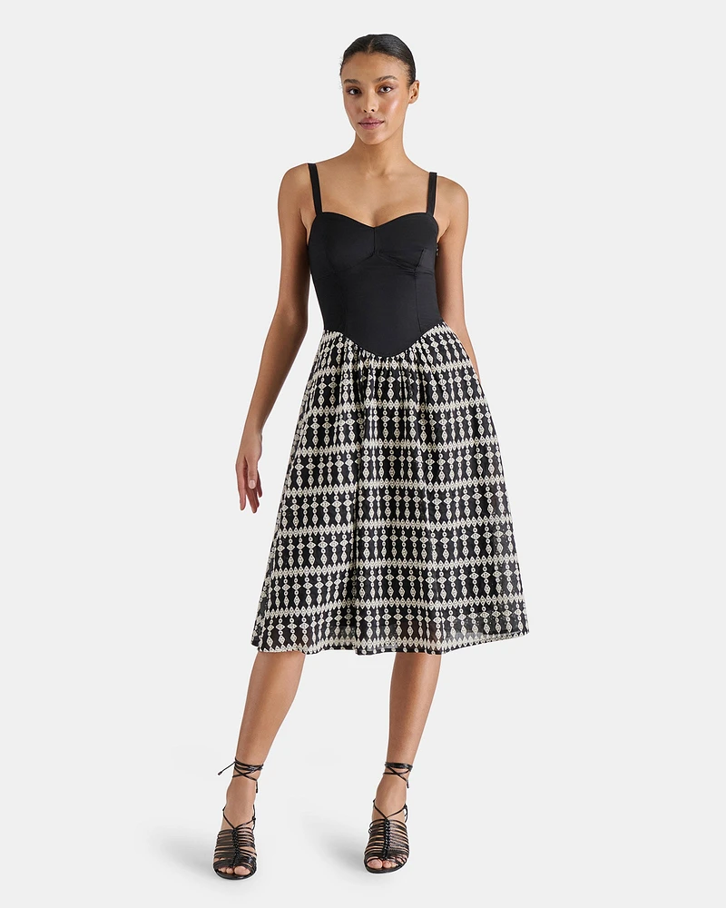 ASTER DRESS BLACK MULTI