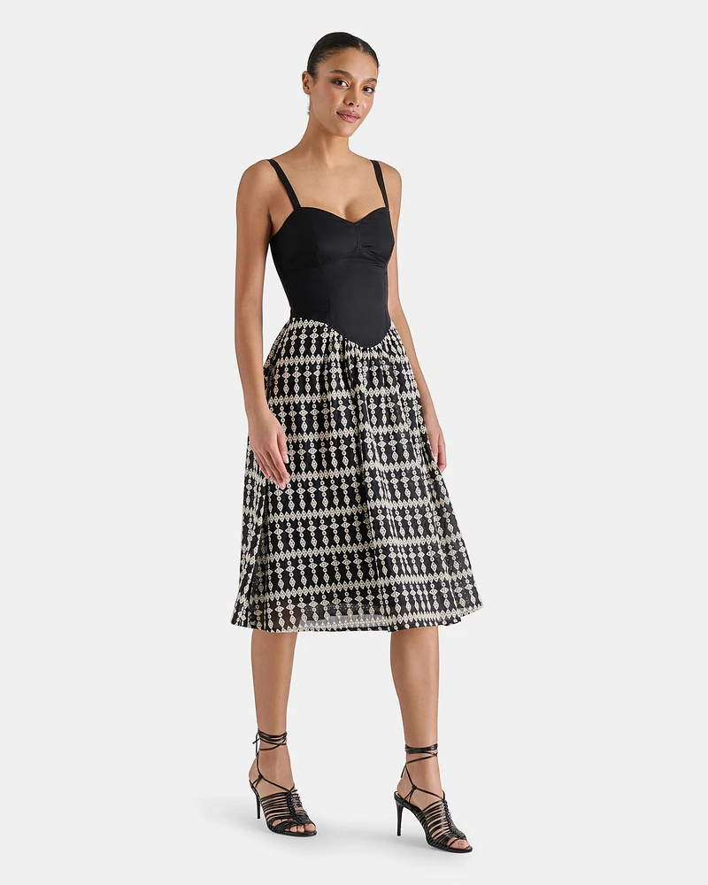 ASTER DRESS BLACK MULTI