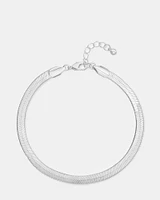 HERRINGBONE ANKLET SILVER