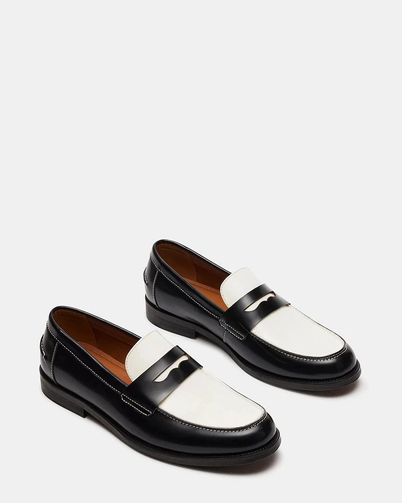 NATAN BLACK-WHITE LEATHER