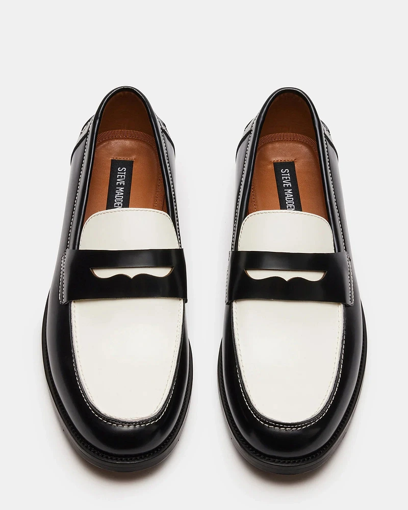 NATAN BLACK-WHITE LEATHER