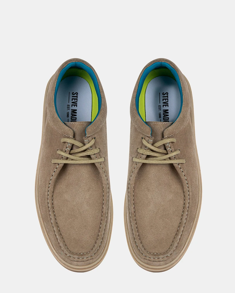 BARRISS TAUPE SUEDE