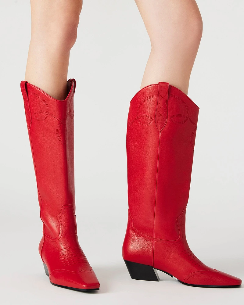 DOLLIE RED LEATHER