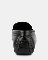 MANOLO BLACK LEATHER