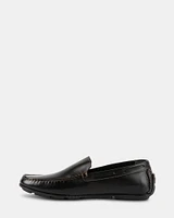 MANOLO BLACK LEATHER