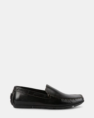 MANOLO BLACK LEATHER