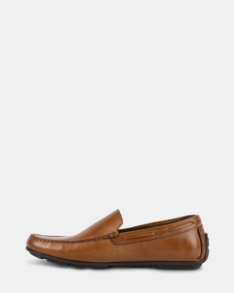MANOLO BROWN LEATHER