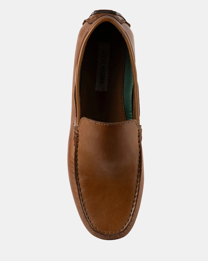 MANOLO BROWN LEATHER