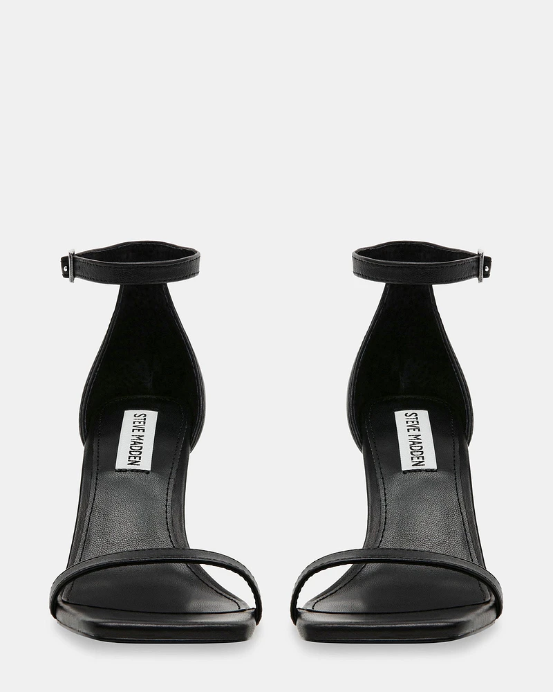 PIKED BLACK LEATHER