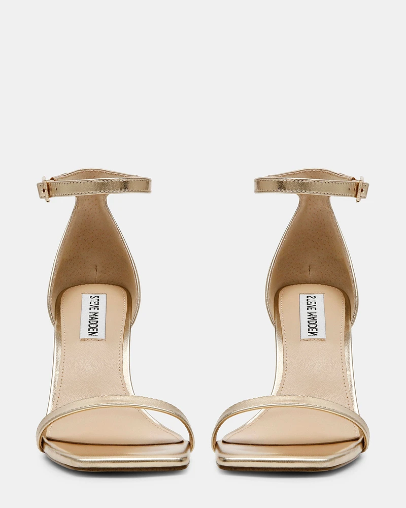PIKED GOLD LEATHER