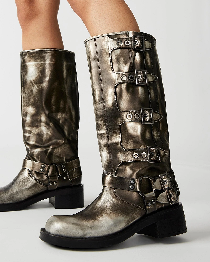 ROCKYY SILVER LEATHER
