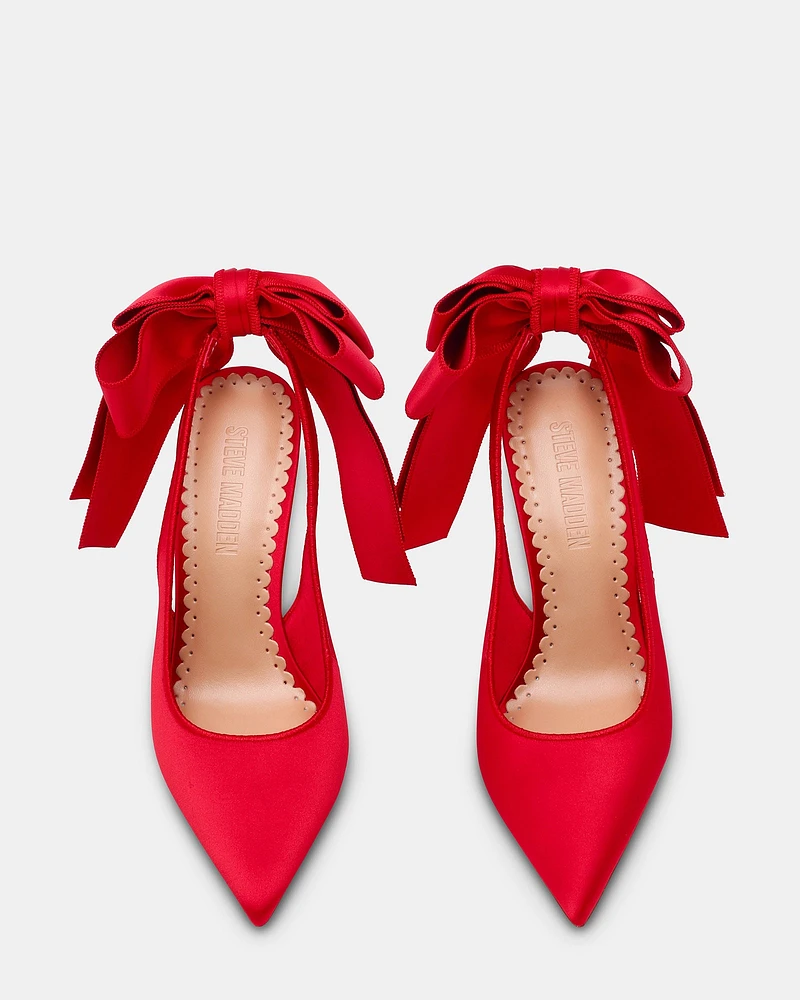 TEACUP RED SATIN