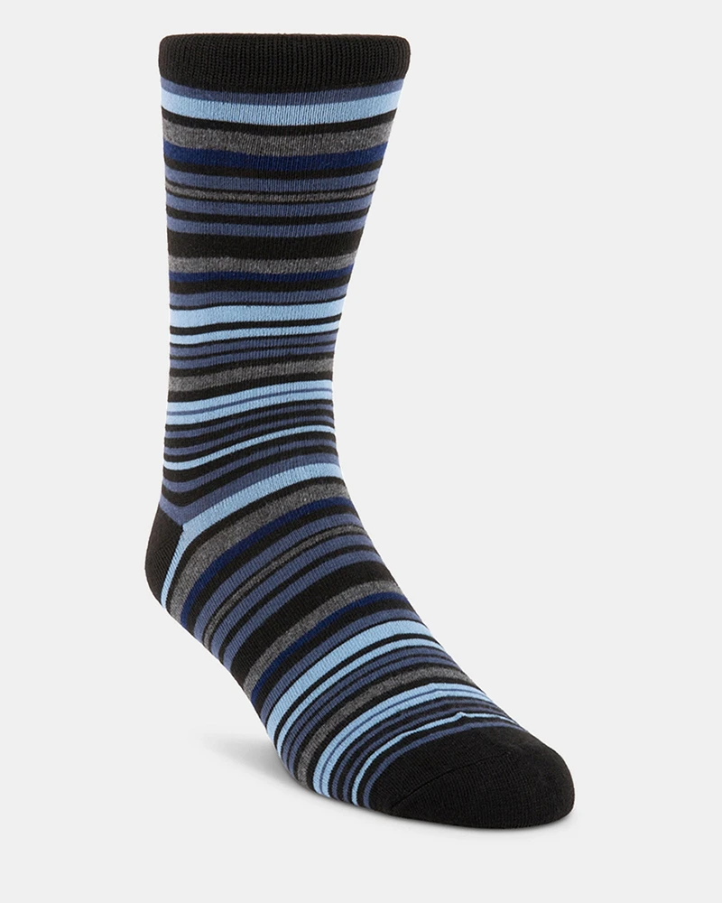 5 PK ALEX MEN'S STRIPE CREW SOCKS BLUE MULTI