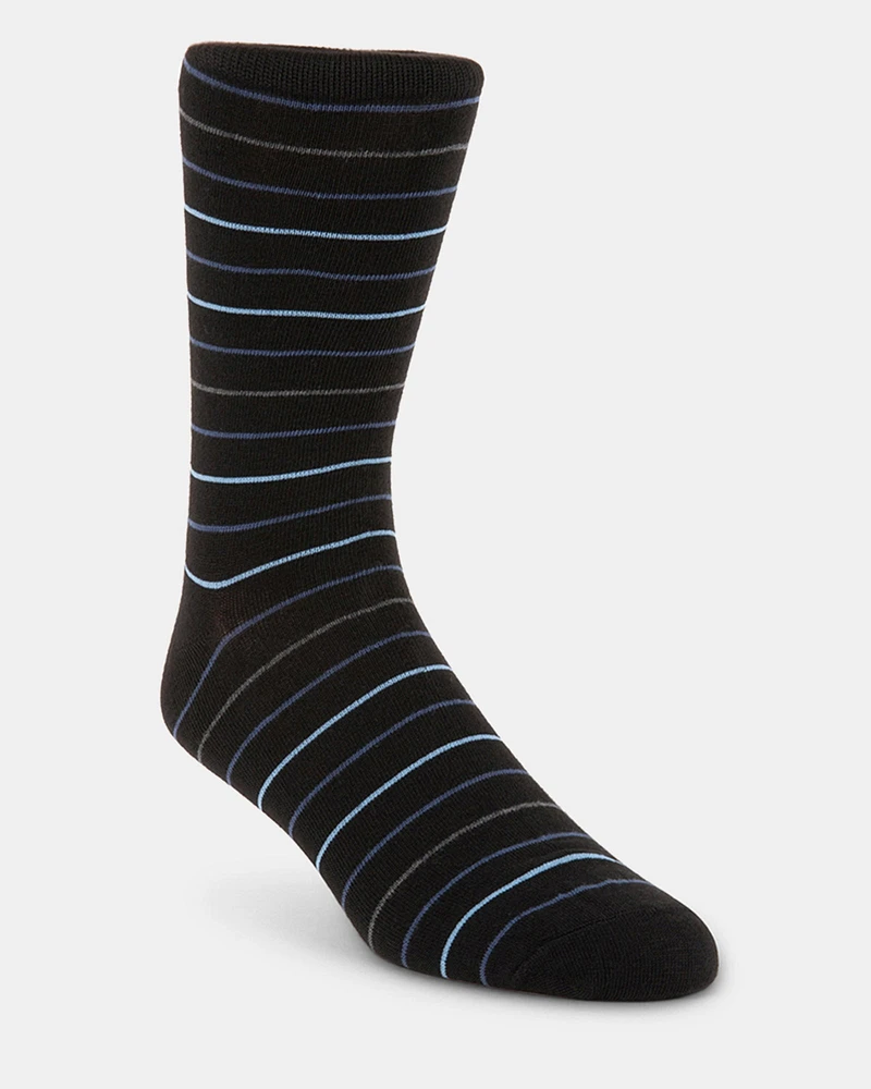 5 PK ALEX MEN'S STRIPE CREW SOCKS BLUE MULTI