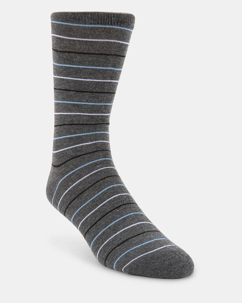 5 PK ALEX MEN'S STRIPE CREW SOCKS BLUE MULTI