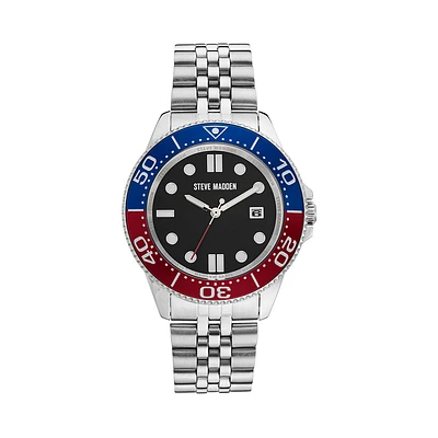 CLASSIC STATEMENT WATCH SILVER MULTI