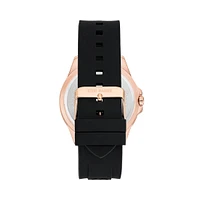 RUBBERIZED ENAMEL CASE WATCH ROSE GOLD MULTI