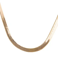 HERRINGBONE THIN CHAIN NECKLACE GOLD