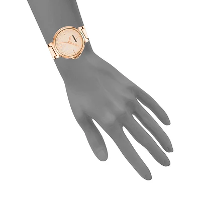 CLEAN LINE LINK WATCH ROSE GOLD