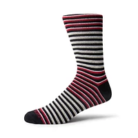 3PK MEN'S RED MULTI SOCKS