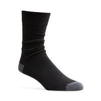 4PK MEN'S BLACK/GREY SOCKS