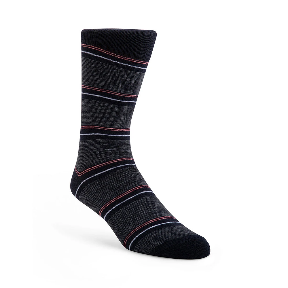 5PK MEN'S BLUE MULTI SOCKS