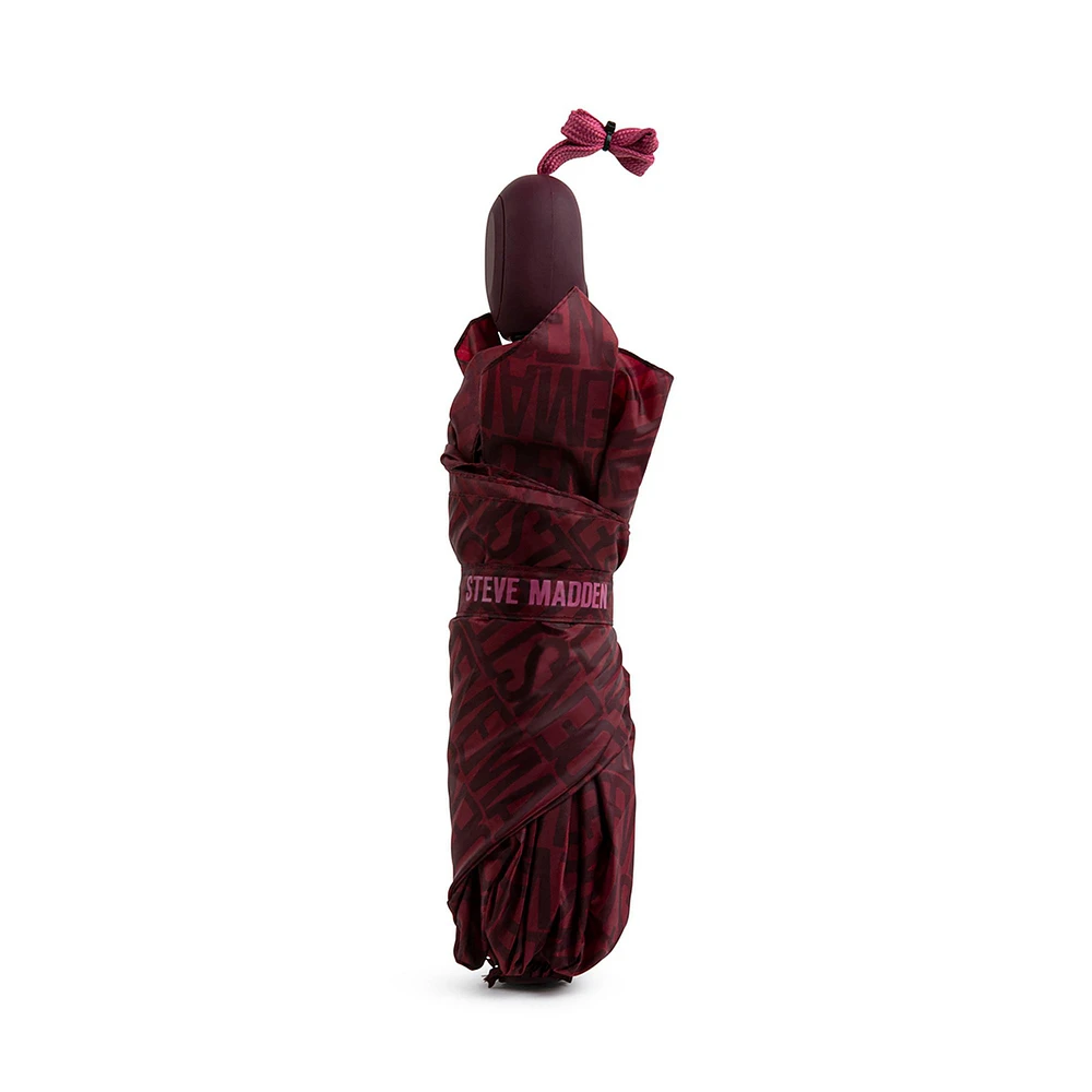 BURGUNDY LOGO UMBRELLA