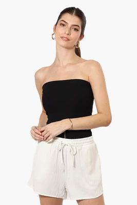 Magazine Solid Basic Drawstring Shorts