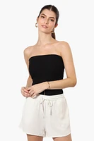Magazine Solid Basic Drawstring Shorts