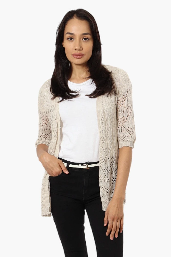 Impress Diamond Knit Shrug Cardigan