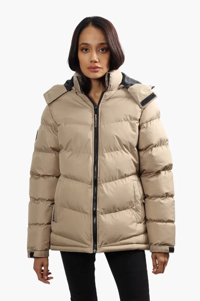 Super Triple Goose Chevron Puffer Bomber Jacket