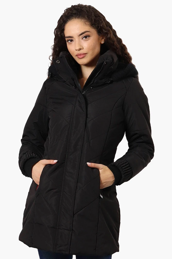 Canada Weather Gear Chevron Quilted Parka Jacket