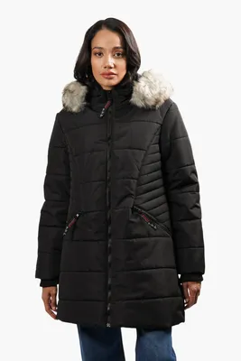 Canada Weather Gear Vegan Fur Puffer Parka Jacket