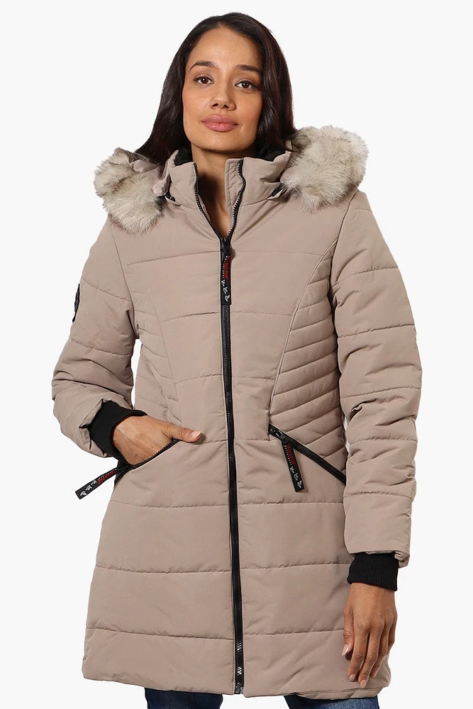 Canada Weather Gear Vegan Fur Hood Puffer Parka Jacket