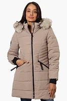 Canada Weather Gear Vegan Fur Hood Puffer Parka Jacket