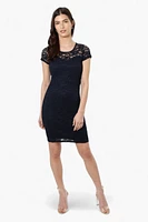 Impress Lace Rose Pattern Cocktail Dress
