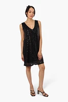 Limite Sleeveless Sequin Cocktail Dress