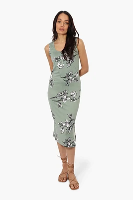 Majora Floral Henley Midi Dress