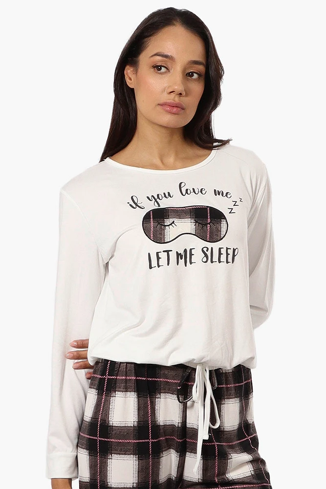 Canada Weather Gear Sleep Print Drawstring Pajama Top