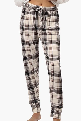 Canada Weather Gear Plaid Tie Waist Jogger Pajama Pants